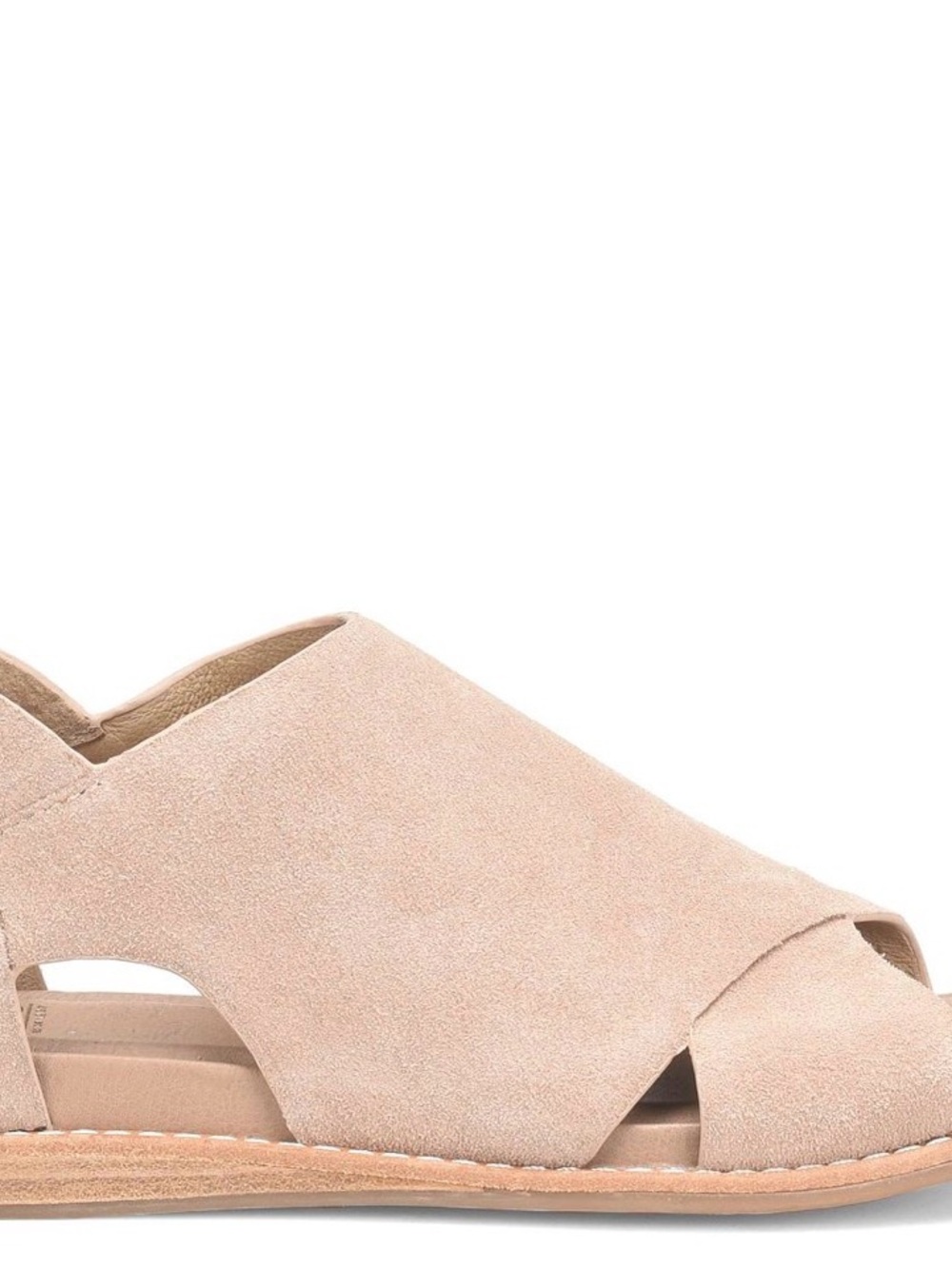 Söfft Blush Suede Crossover Open-Toe Slide Sandals - Picture 3 of 3
